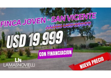 LOTES EN FINCAS JOVEN CON FINANCIACION